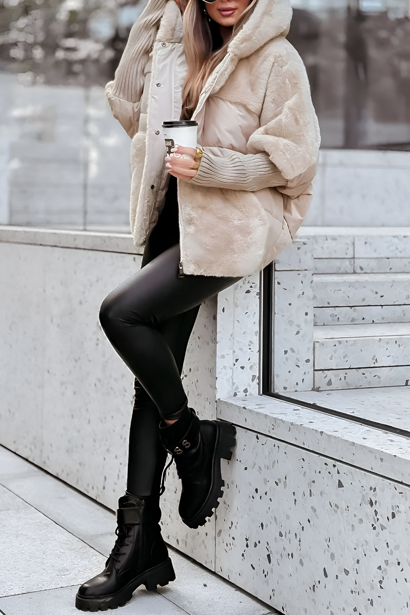 Stylische Winterjacke mit Kapuze