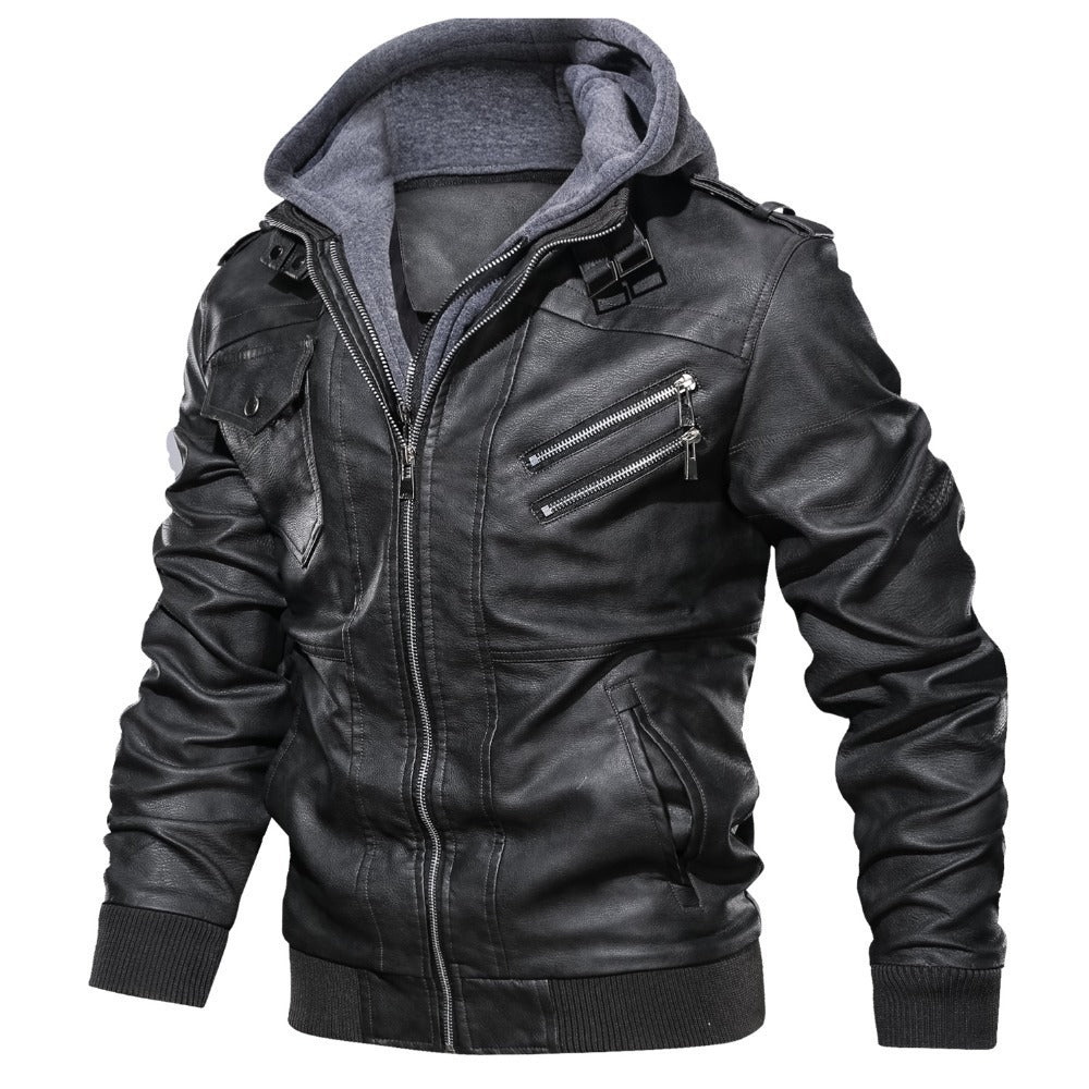 Leder Winterjacke