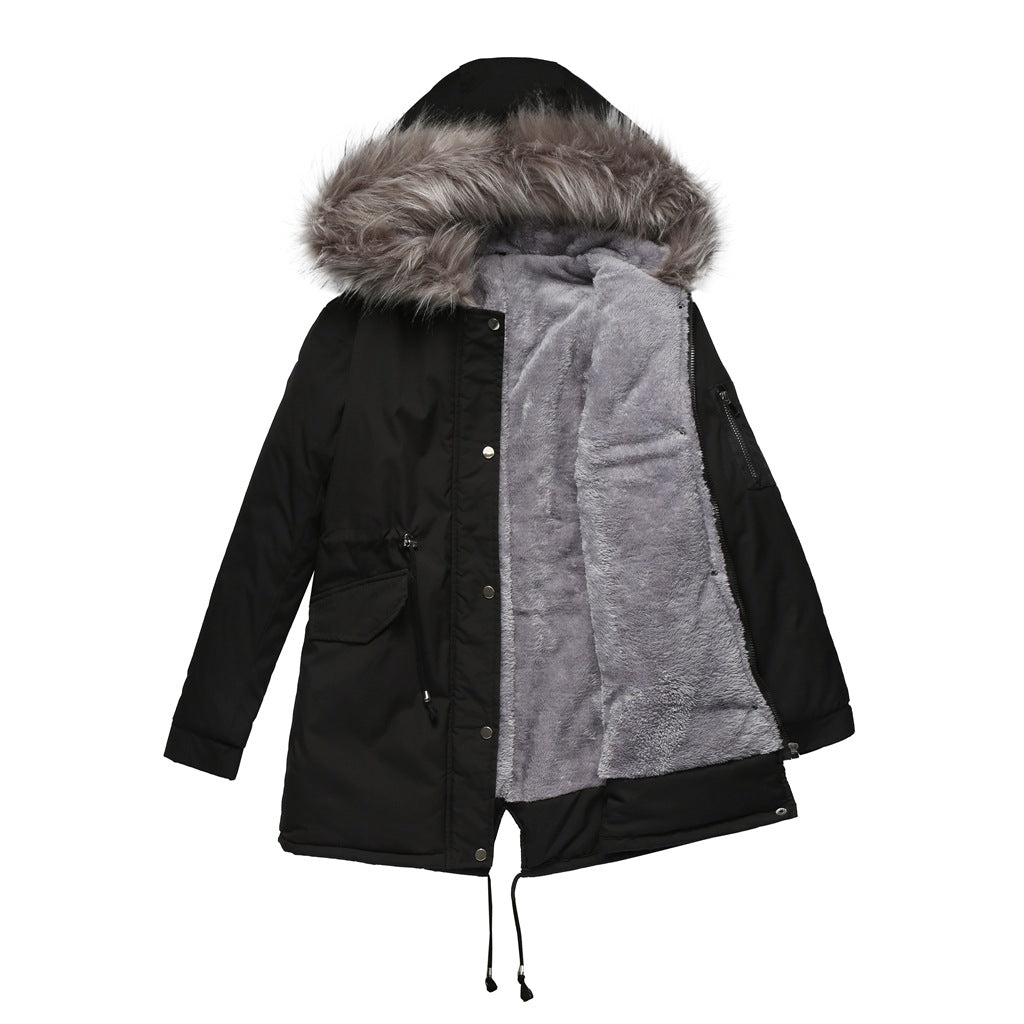 Warmer Damenparka mit Kapuze