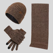 Herbst Accessoire Set, Handschuhe, Schal, Hut