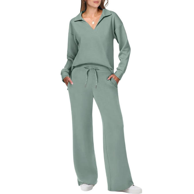 Lässiger Trainingsanzug Pullover & Hose Lounge Set