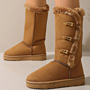 Hohe Winterstiefel Noppen Details 