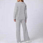 Lässiger Trainingsanzug Pullover & Hose Lounge Set