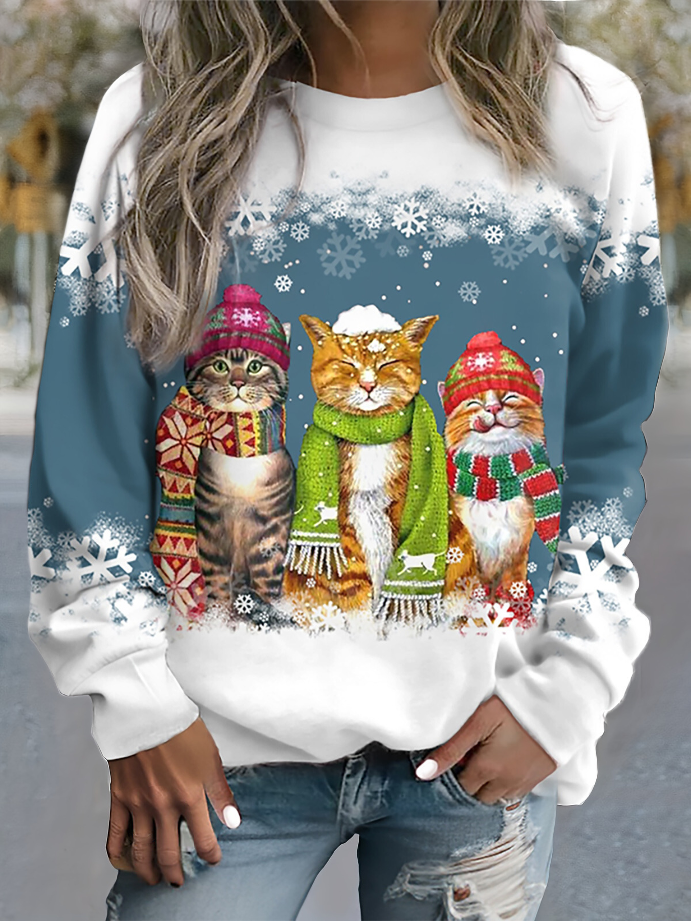 Weihnachten Tiere Winterpullover