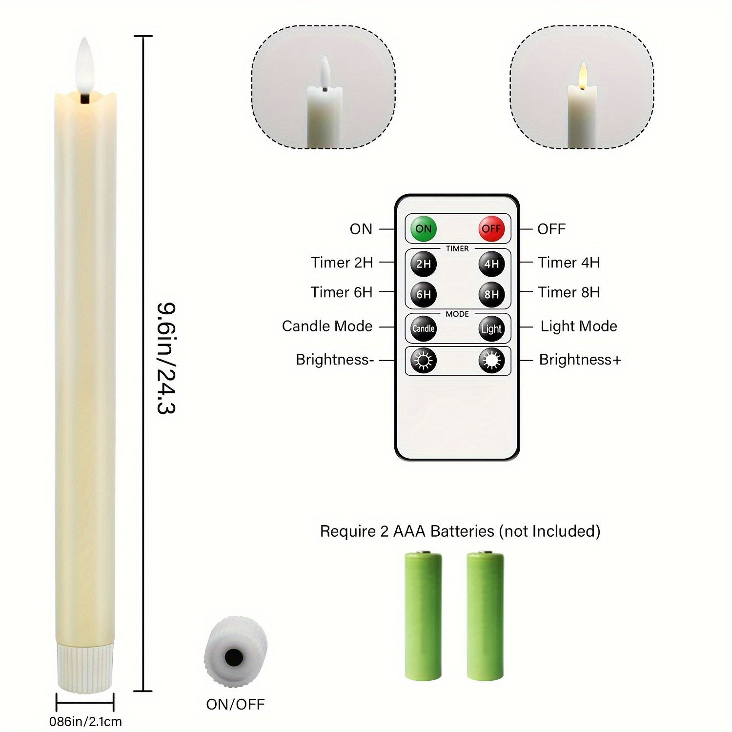 Lumilights Flammenloser LED-Kerzenstab