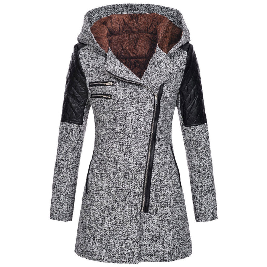 Warme Reißverschluss Winterjacke