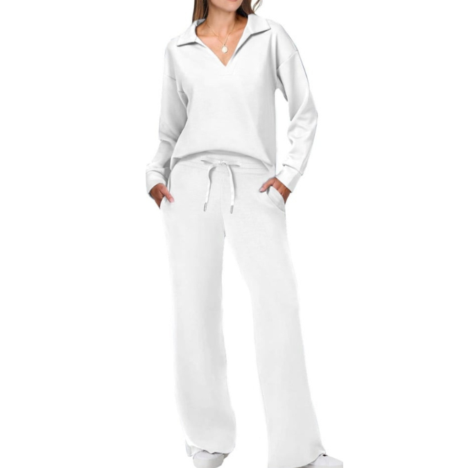 Lässiger Trainingsanzug Pullover & Hose Lounge Set