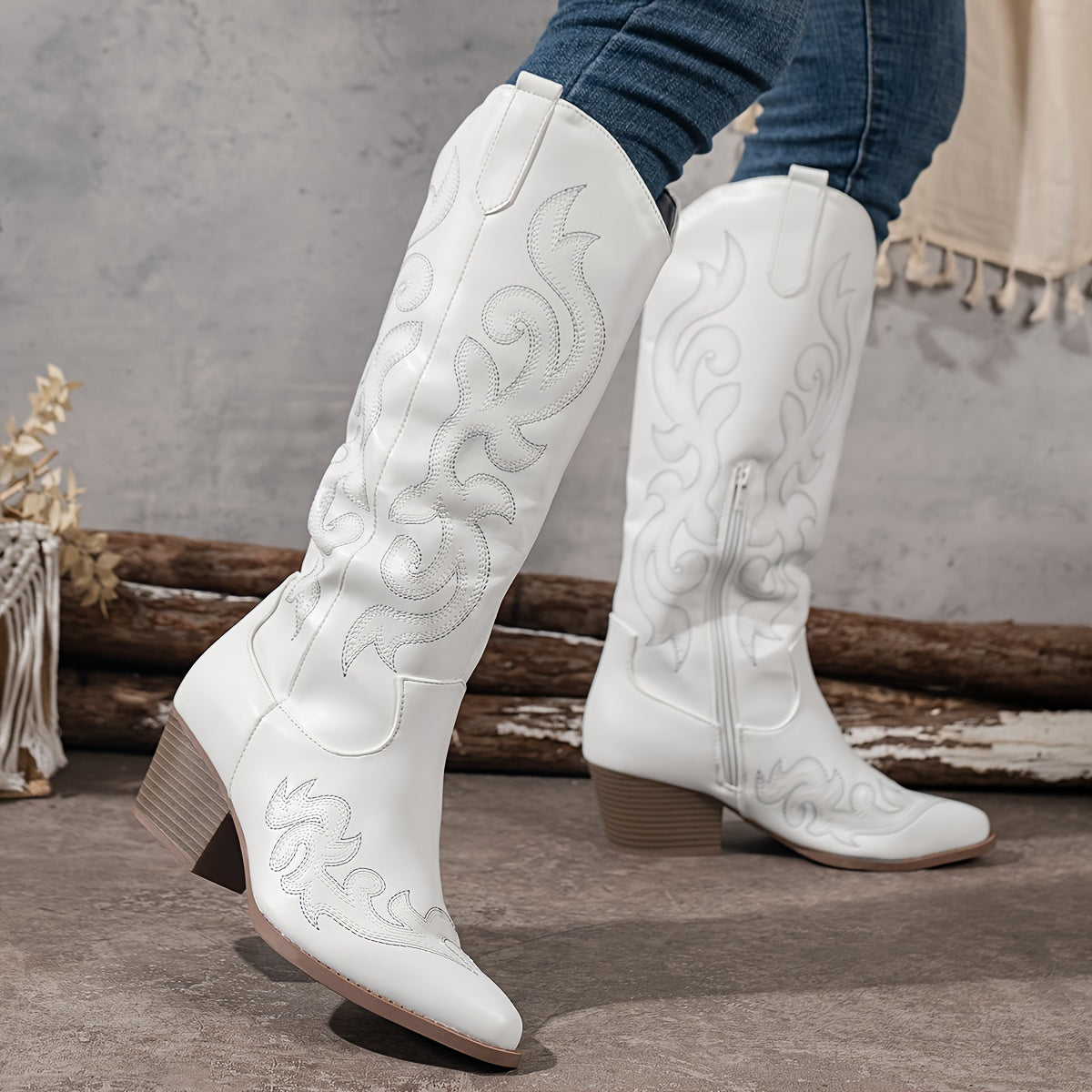 Westernstiefel mit Aufdruck