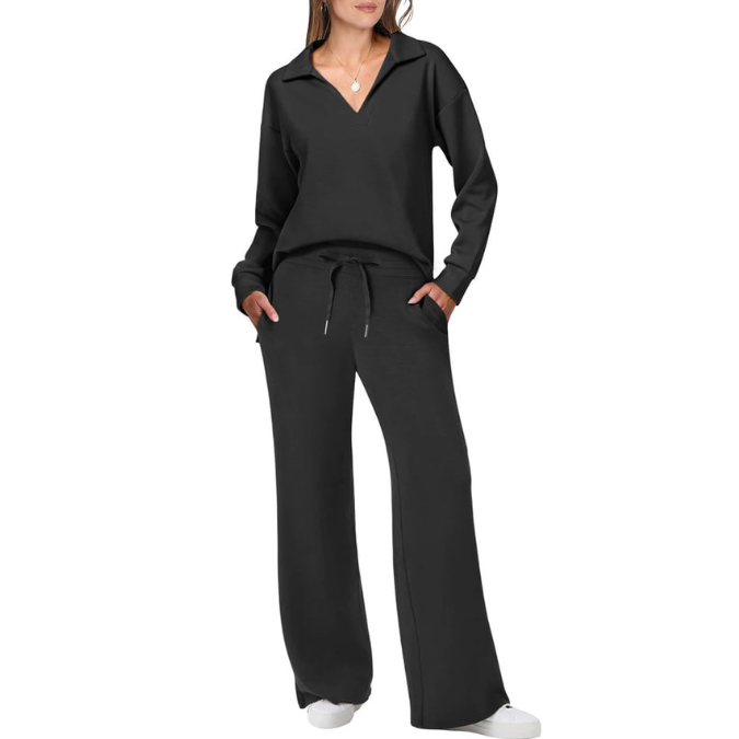 Lässiger Trainingsanzug Pullover & Hose Lounge Set