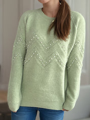 Eleganter Pullover mit Perlendetails