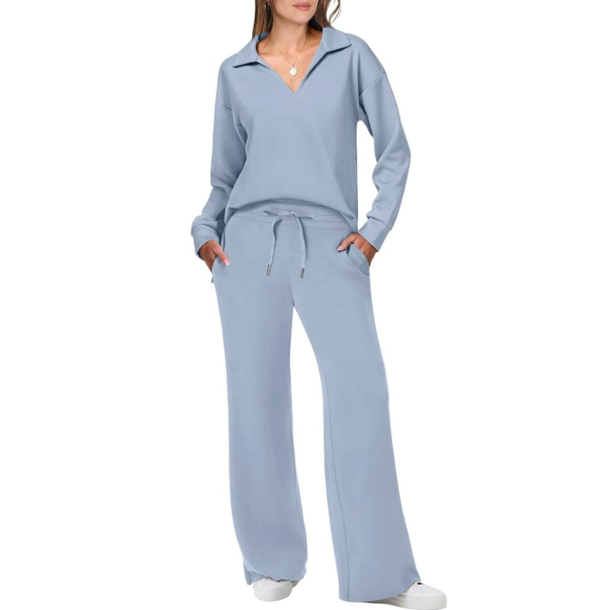 Lässiger Trainingsanzug Pullover & Hose Lounge Set