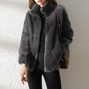 LUDIA Kunstpelz Winterjacke