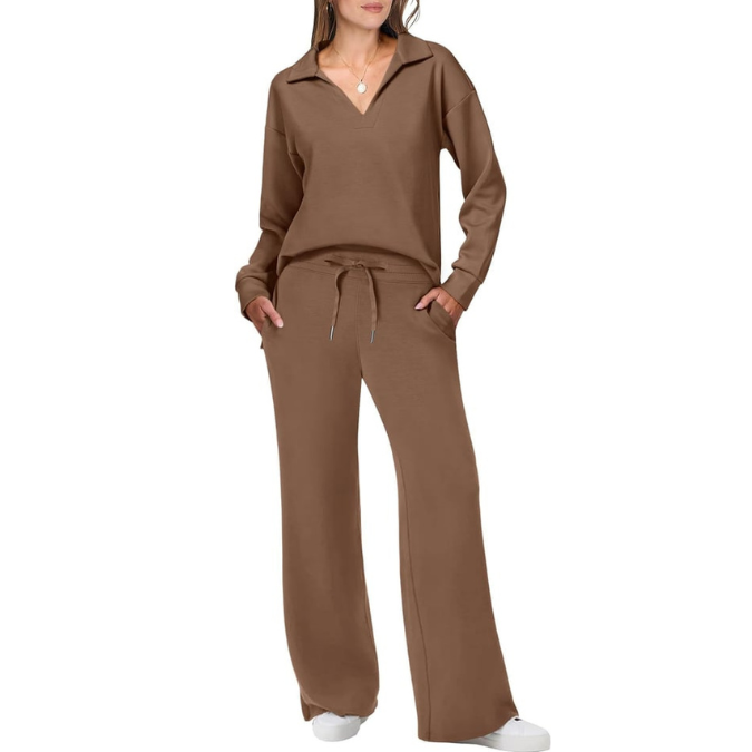 Lässiger Trainingsanzug Pullover & Hose Lounge Set