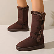 Hohe Winterstiefel Noppen Details 