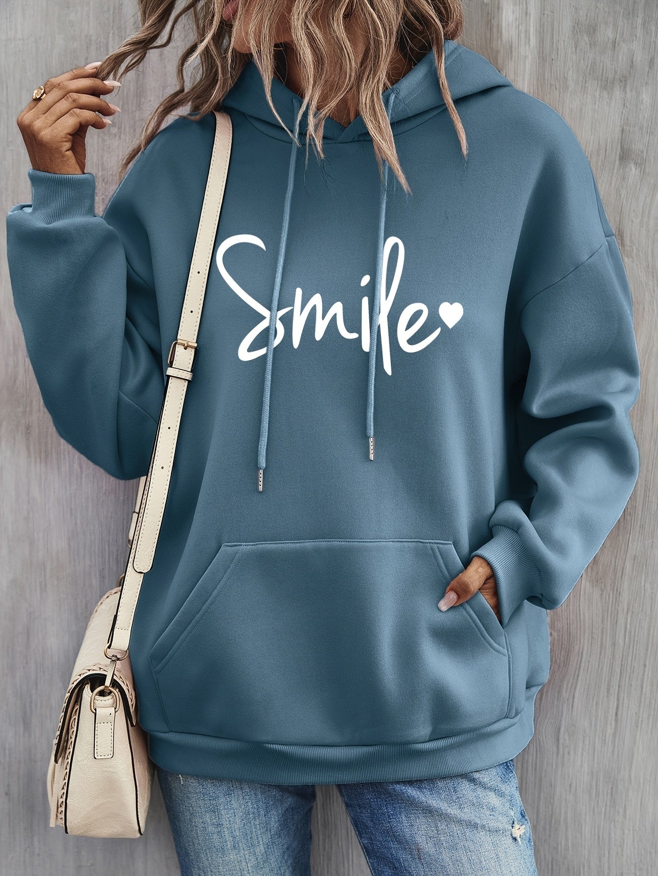 Smile grafik Hoodie