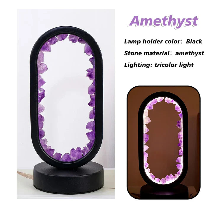 MONDO Tischlampe, natürlichem Amethyst