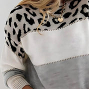 Trendige Pantherdruck Pullover