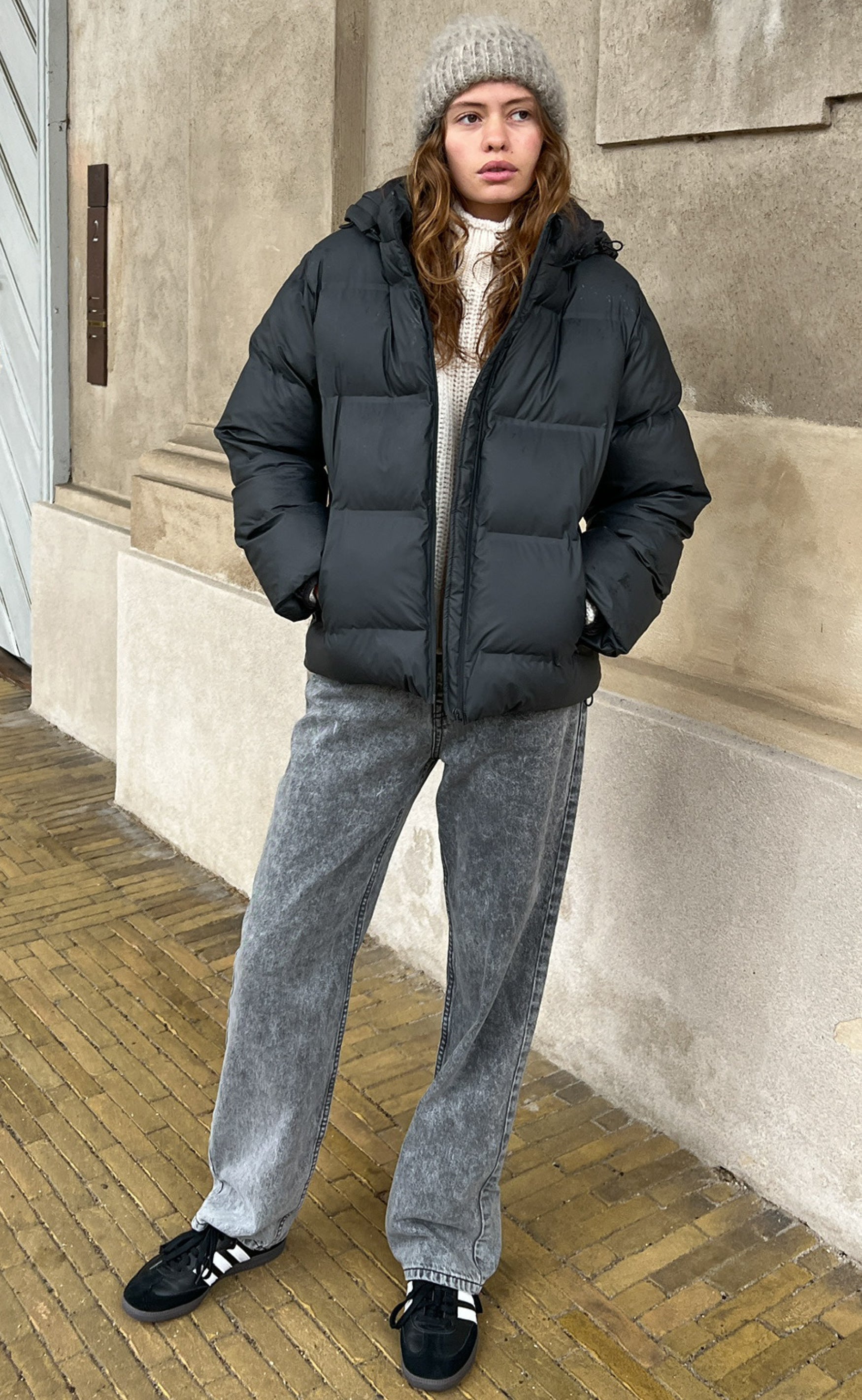 Puffer Winterjacke Kapuze