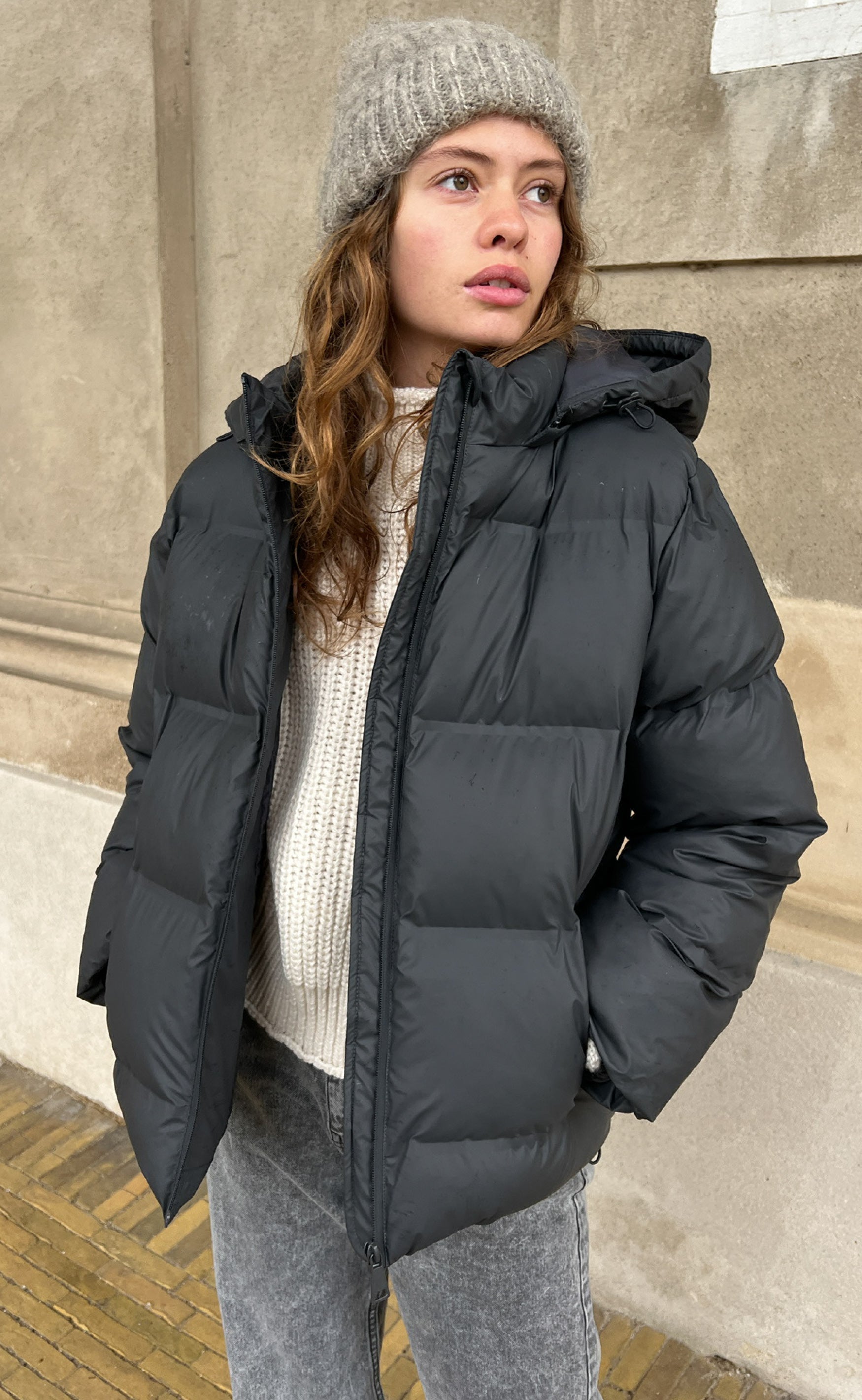 Puffer Winterjacke Kapuze