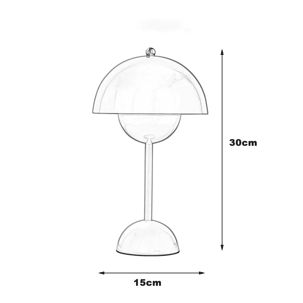 Nordic Led Pilz Nachttischlampe