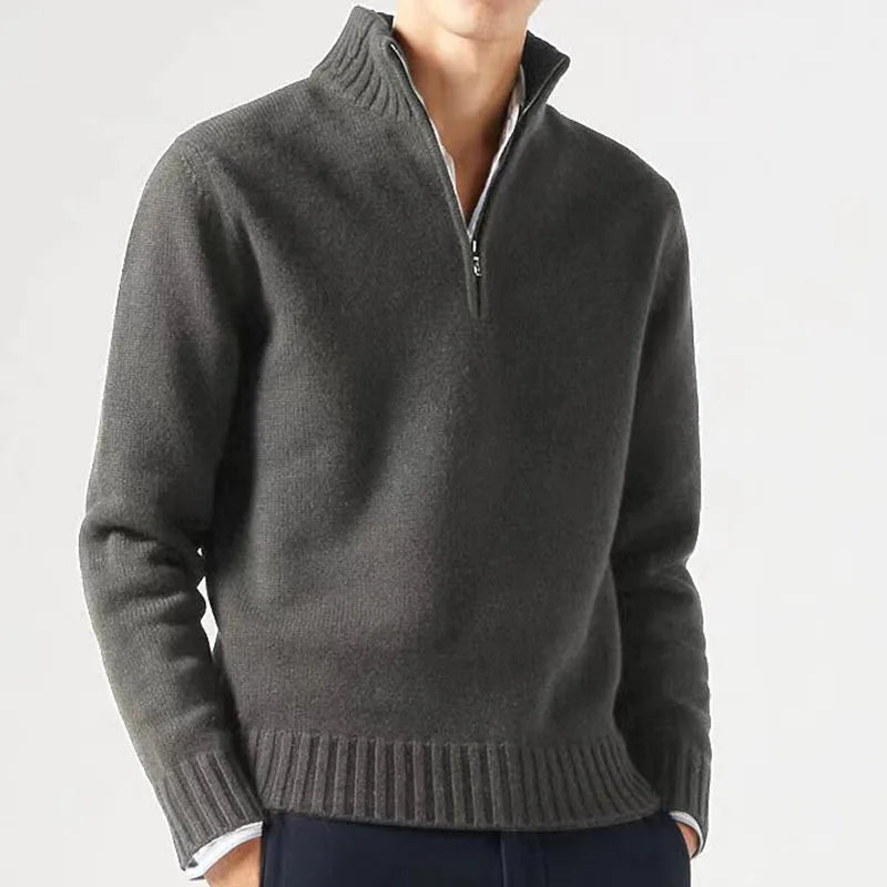 Stilvolle Rollkragenpullover mit Half-Zip