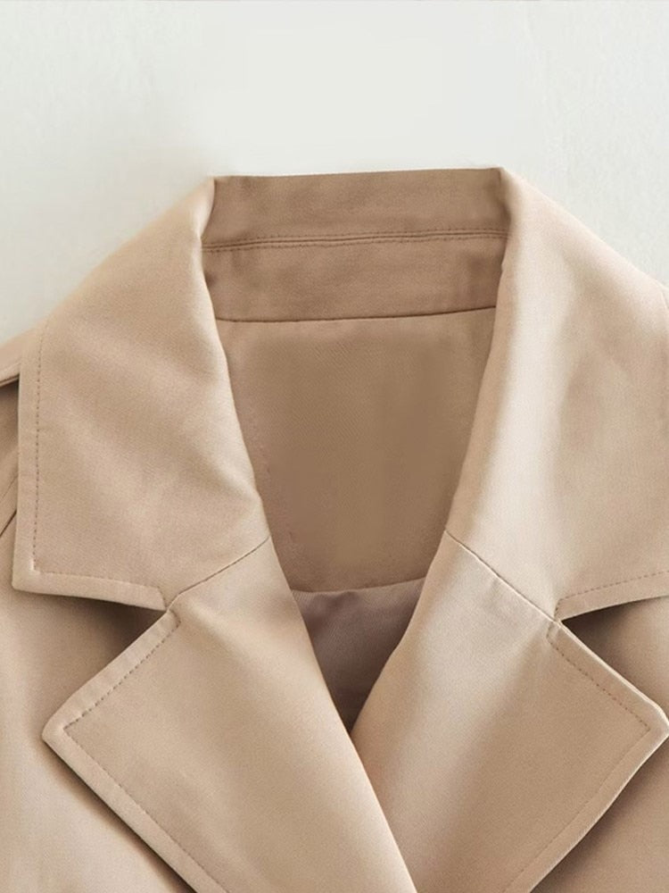 Klassische Cropped Trench Coat