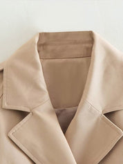 Klassische Cropped Trench Coat