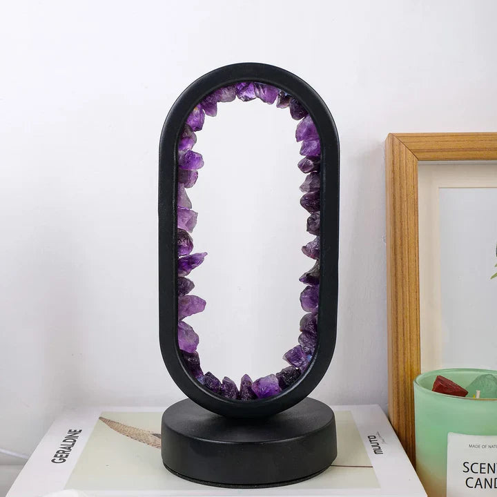 MONDO Tischlampe, natürlichem Amethyst