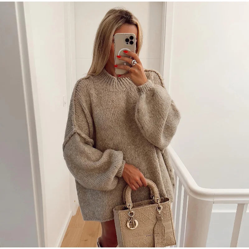 Flauschiger Oversize Strickpullover