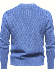 Einfarbiger Strickpullover Für Herren, Vintage-Pullover