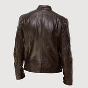 Amos - Stilvolle Biker Herren Lederjacke