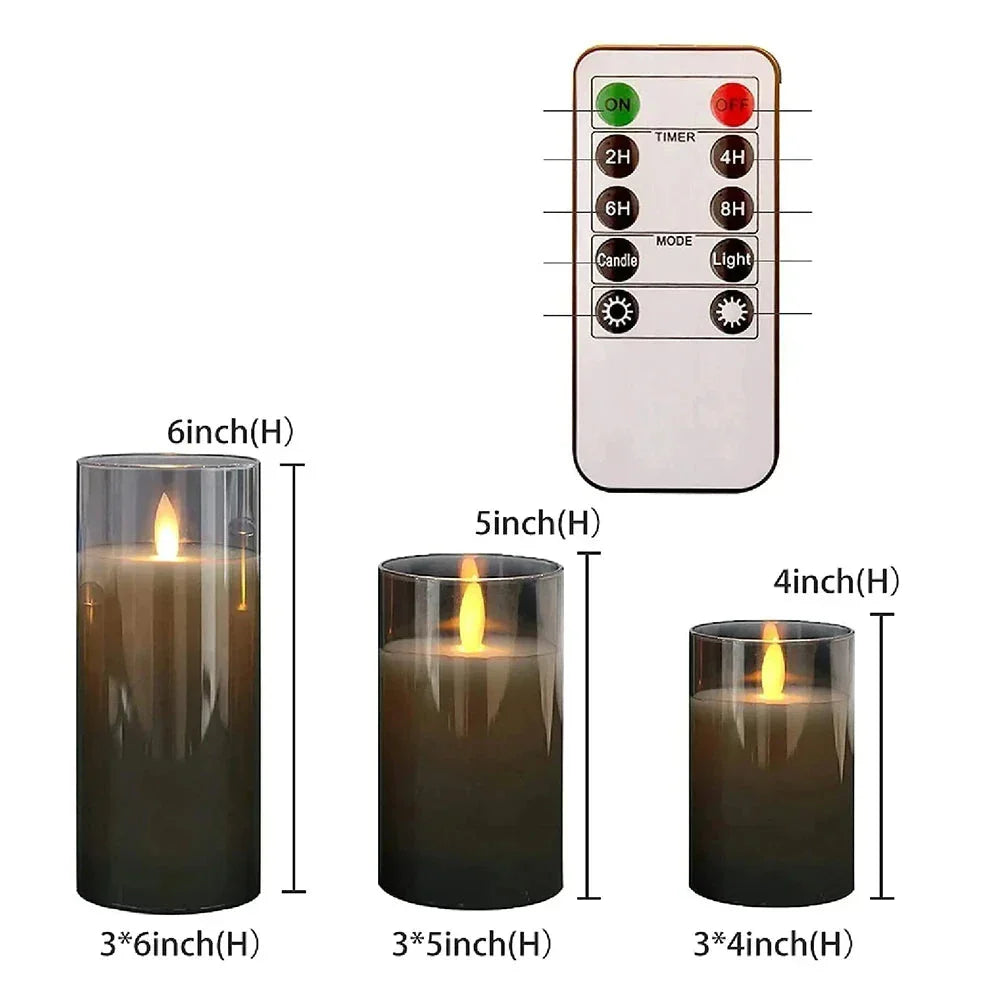 Flackerndes LED-Kerzen-Set mit Fernbedienung