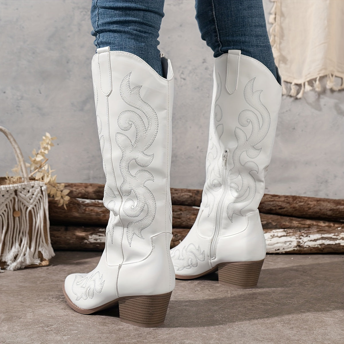 Westernstiefel mit Aufdruck