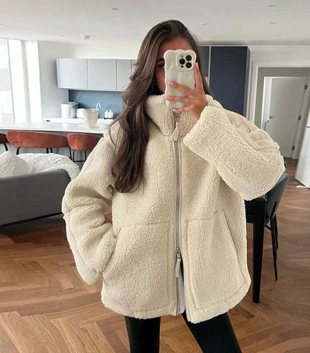 Stylishe Teddy Jacke