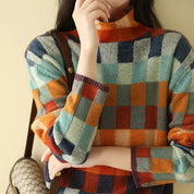 Lisa Rollkragenpullover mit Patchwork-Strickmuster Sedore