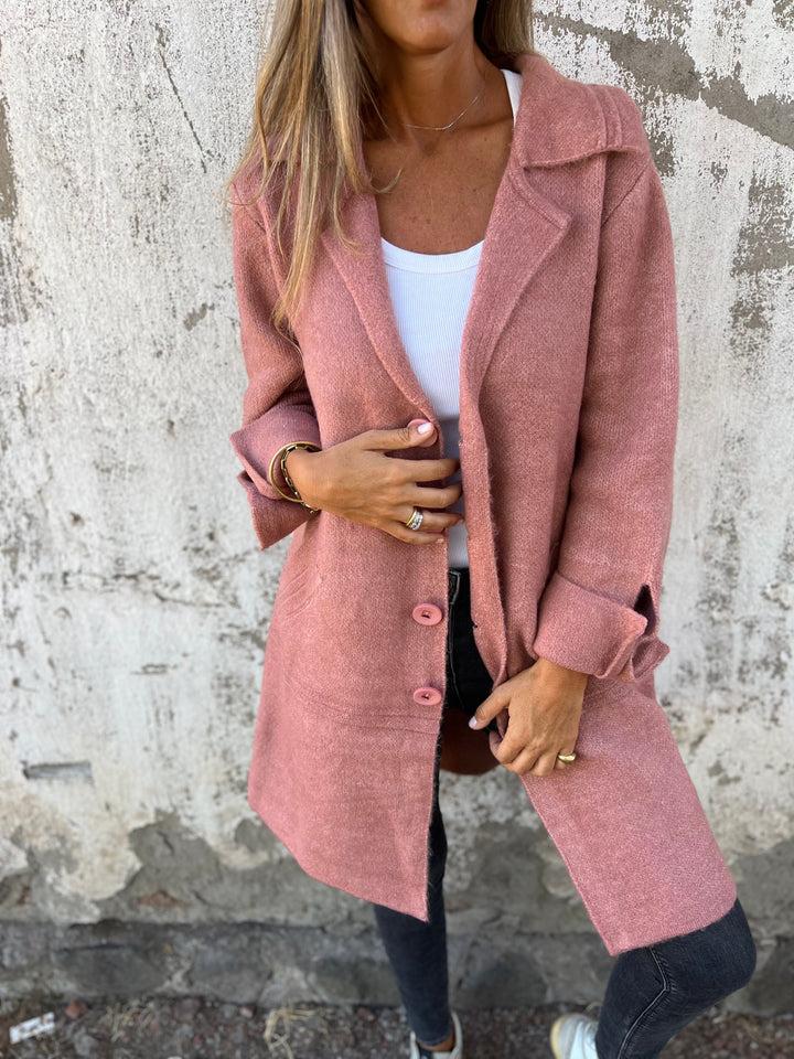 Lässige Lange Strickjacke