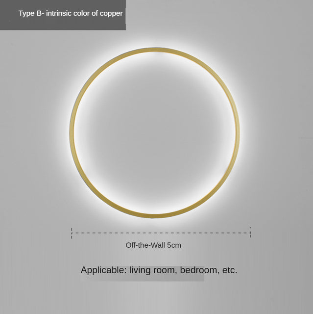 LUMI Modern LED-Ring-Wandleuchte